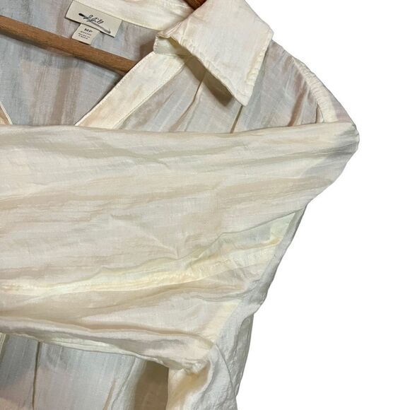 3 for $30! J. Jill petite sheer long sleeve blouse - Picture 6 of 12